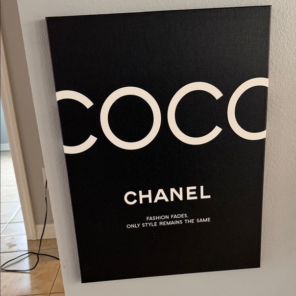 CHANEL Black and White Canvas Art 3 Pieces - Picture 1 of 3